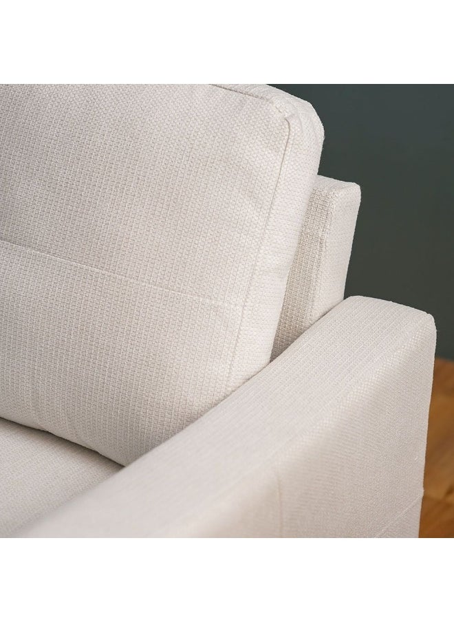 DANUBE HOME Supreme 3 Seater Fabric Sofa Modern Design Three Seat Sofas Comfortable Living Room Furniture L191Xw80Xh88Cm - Cream  - Image 4