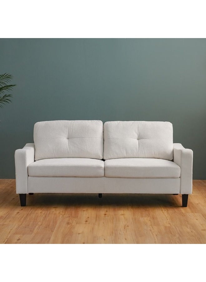 DANUBE HOME Supreme 3 Seater Fabric Sofa Modern Design Three Seat Sofas Comfortable Living Room Furniture L191Xw80Xh88Cm - Cream  - Image 5