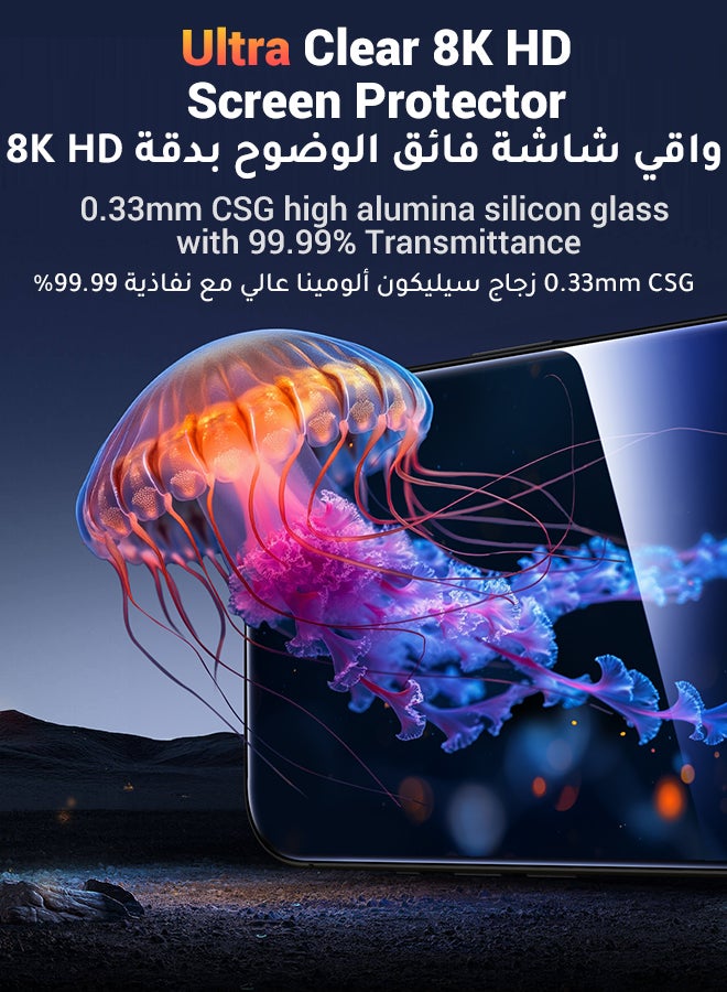 Ugreen 2Pack iPhone 16 15 Plus Screen Protector 6.7 Inch HD Clear Easy Installation Frame Military-Grade Protection Scratch Resistant, Anti-Fingerprint, 9H Tempered Glass Film For iPhone 16 15 Plus - Image 3