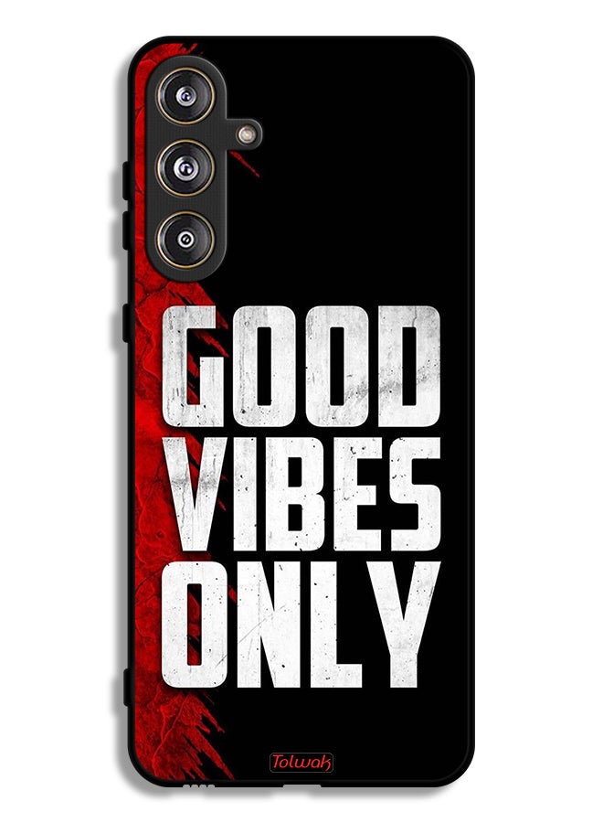 Tolwak Samsung Galaxy F55 5G Protective Case Cover Good Vibes Only - Image 1