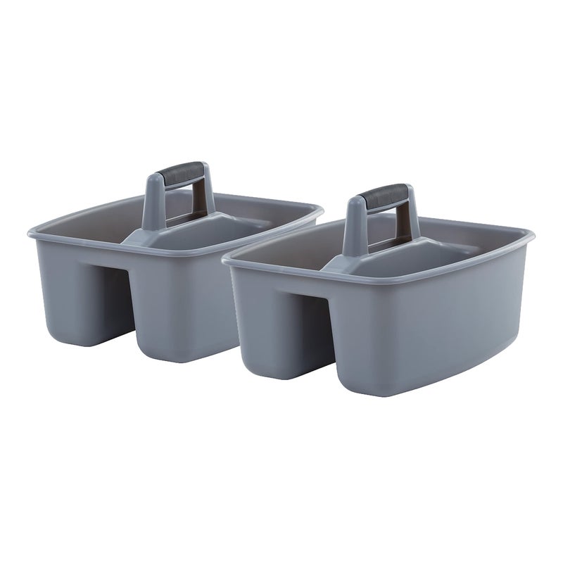 Mighty Tuff Rough and Rugged AllPurpose Cleaning Caddy GreyBlack 2 Count CD0170
