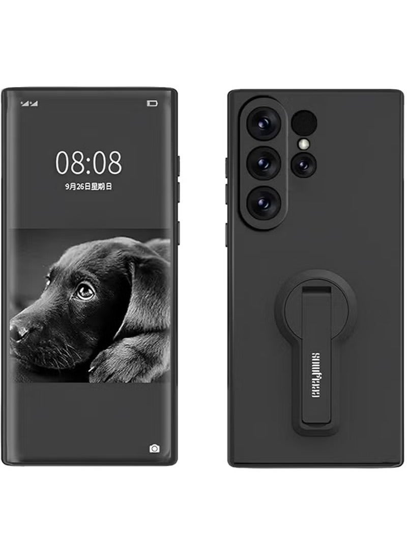 Samsung Galaxy S24 Ultra Case with Magnetic Ring Holder [Compatible with MagSafe]  Grade Drop Protection] Translucent Matte Back Scratchproof Phone Case for Galaxy S24 Ultra Black