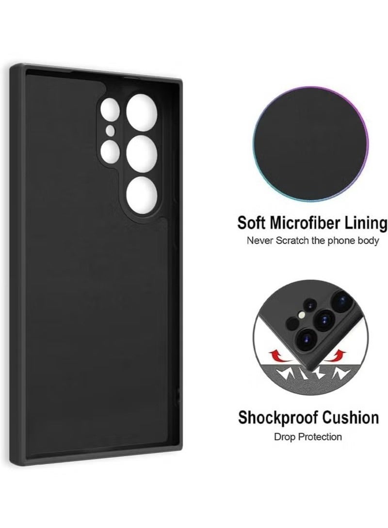 Samsung Galaxy S24 Ultra Case with Magnetic Ring Holder [Compatible with MagSafe]  Grade Drop Protection] Translucent Matte Back Scratchproof Phone Case for Galaxy S24 Ultra Black