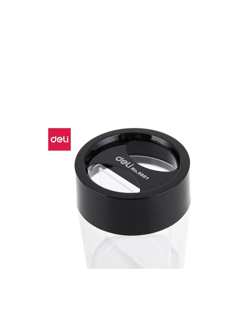 Deli حامل مشابك ورقية شفاف/أسود /حامل مشابك ورقية مغناطيسي دلي - Image 2