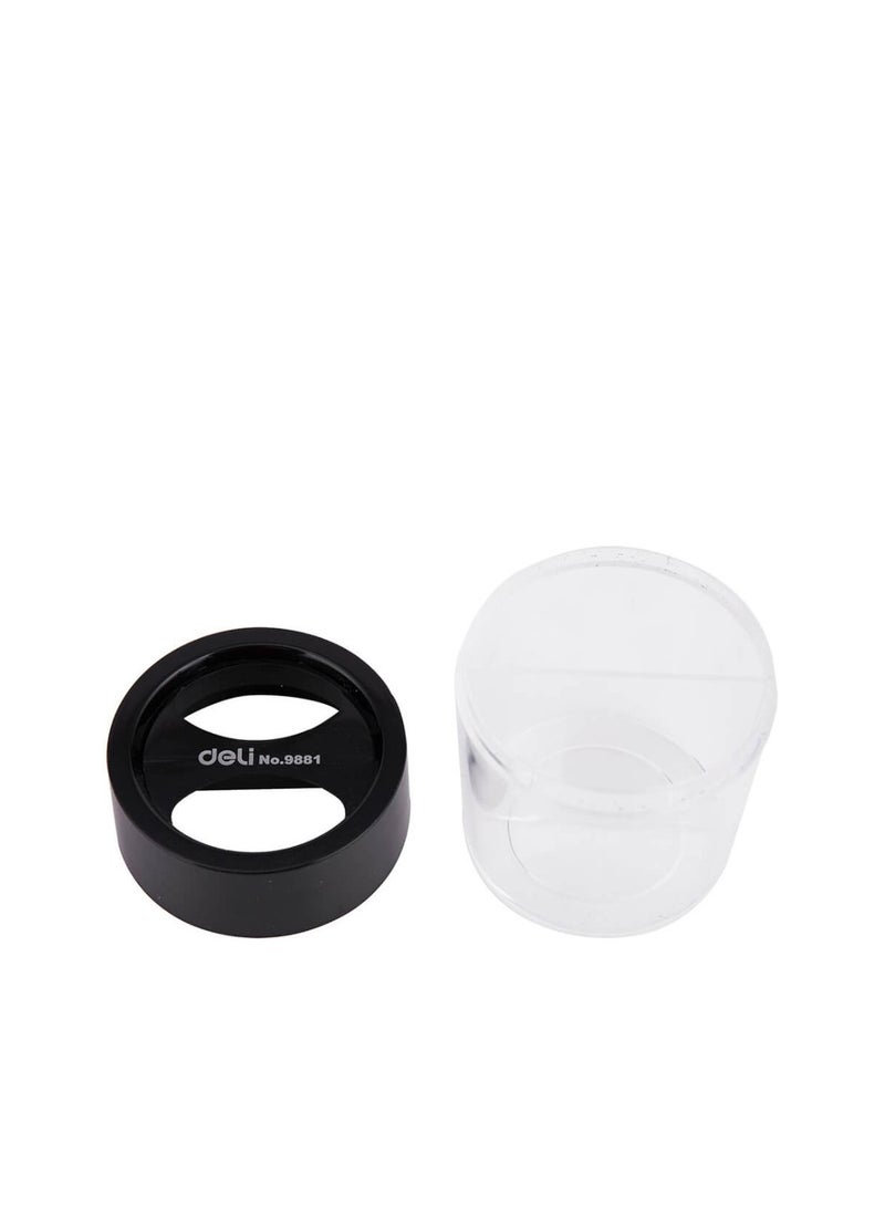 Deli حامل مشابك ورقية شفاف/أسود /حامل مشابك ورقية مغناطيسي دلي - Image 5