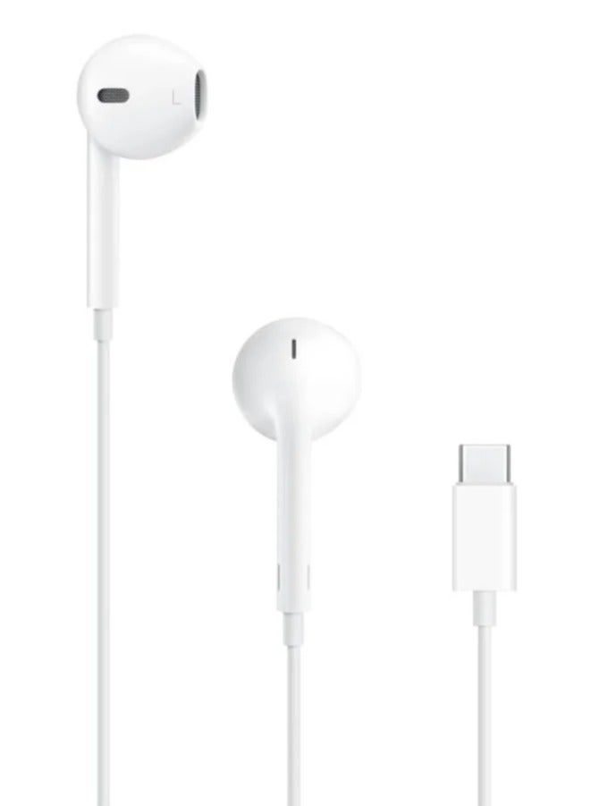 جينيريك Generic Earpods With Usb Wired Earbuds With Microphone Volume Control Headphones For iPhone 15 Pro Max iPad Samsung
