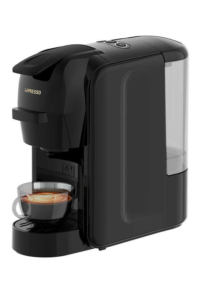 LePRESSO - Lieto 3 in 1 Multifunction Capsule Coffee Machine 0.6L Capacity, Compatible with Nespresso, Dolce Gusto & Powder Coffee, 19 Bar Pump, High Power, Efficient Brew Coffee Maker- Black - Image 1