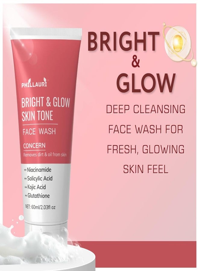 Phillauri غسول الوجه برايت جلو بمنظفات لطيفة للعناية اليومية بالبشرة | غسول للوجه | غسول الوجه برايت جلو للبشرة لشعور بالنظافة والانتعاش | يقلل من اسمرار البشرة | يقشر البشرة بلطف ويفتح لونها | يقلل من التصبغات | للرجال والنساء - 60 مل (عبوة واحدة) - Image 4