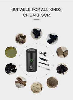 Oud Bukhoor Usb Type-C Rechargeable Car Power Burner Black  - Image 4