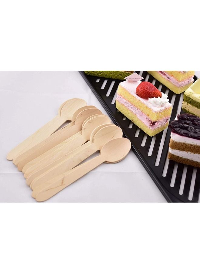 SNH Packing Disposable Wooden Spoon - Heavyweight Disposable Knife, Heavy Duty Cutlery - Wooden Utensils - Perfect For Parties And Restaurants - 50 Pieces.  - Image 4