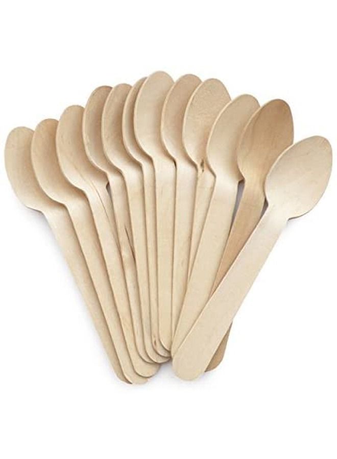 SNH Packing Disposable Wooden Spoon - Heavyweight Disposable Knife, Heavy Duty Cutlery - Wooden Utensils - Perfect For Parties And Restaurants - 50 Pieces.  - Image 1