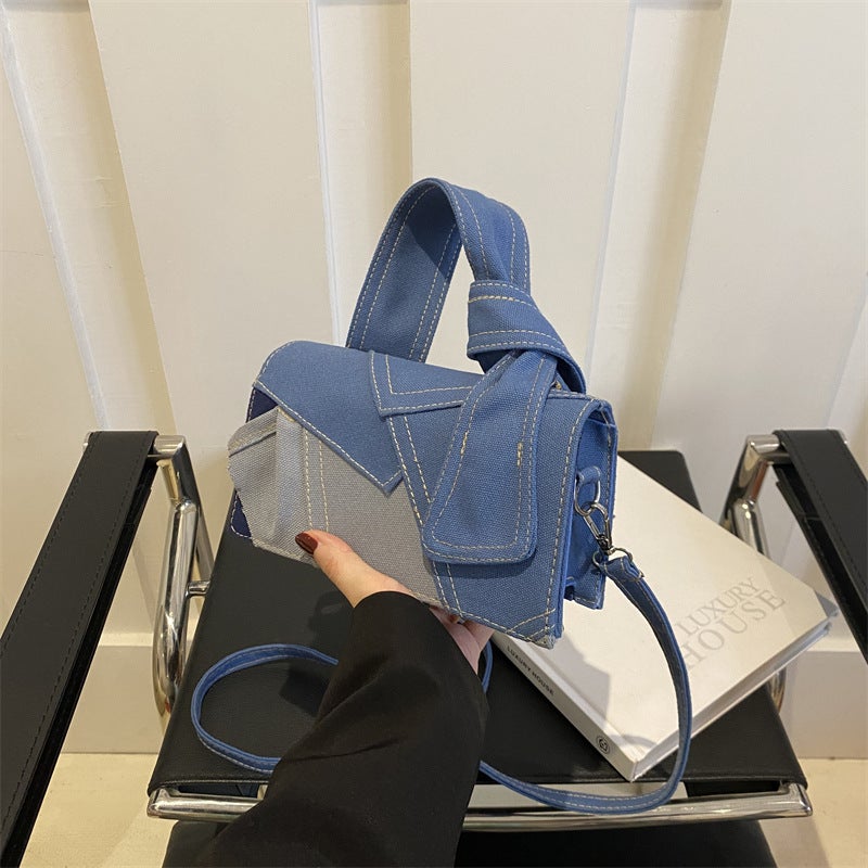 Denim Patchwork Korean Shoulder Bag 2024 - Image 2