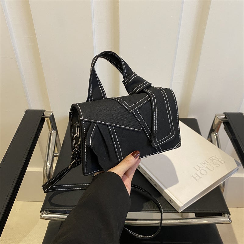 Denim Patchwork Korean Shoulder Bag 2024 - Image 4