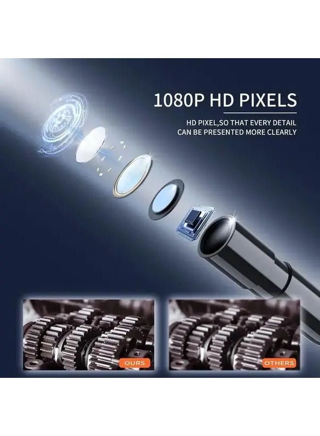 Orange 8mm Single Lens 4.3 Inch Industrial Endoscope Camera with 1 to 30m Cable for Automotive Repair Pipe Inspection - Image 4