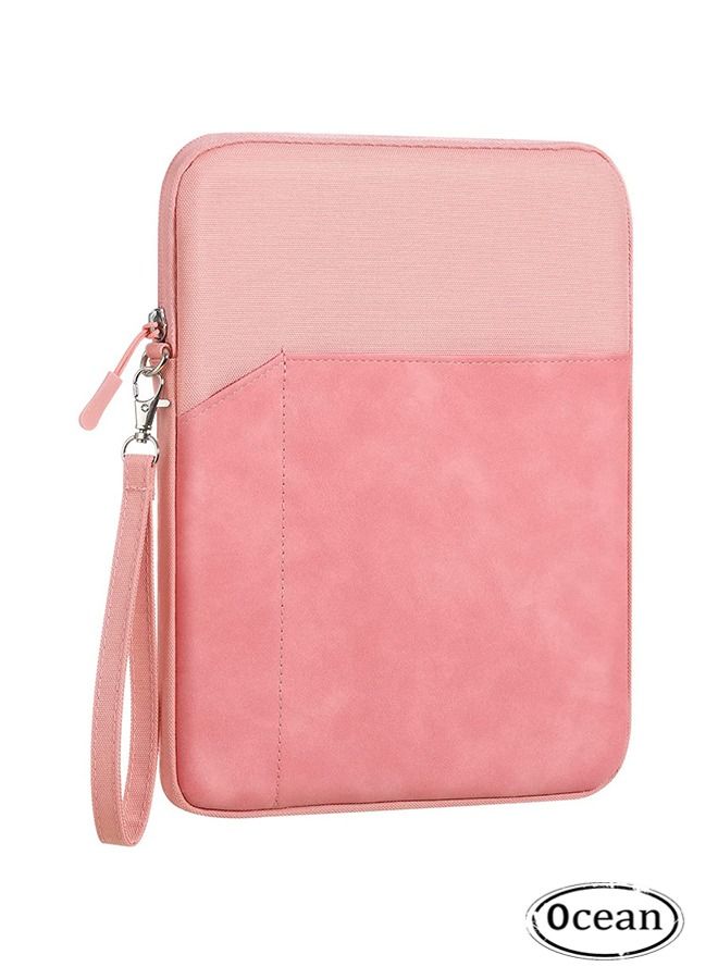 Ocean 9-11 Inch Tablet Laptop Sleeve Case Waterproof Protective Carrying Bag with Pocket, Pink - Image 1