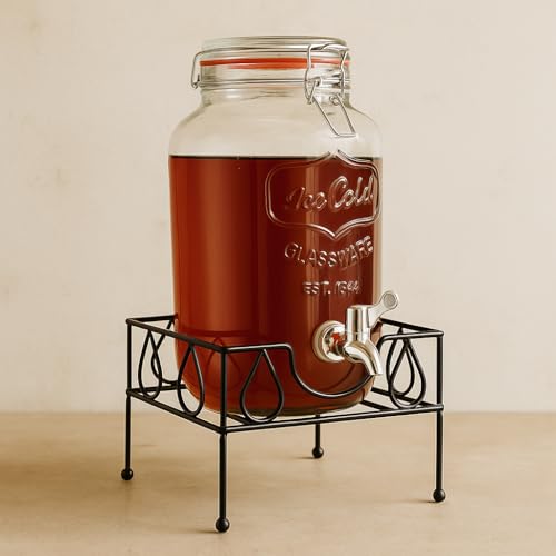 ecofynd Square Heavy Duty Kylo Matka Stand for Kitchen, Water Pot Stand, Terracotta Stand for Kitchen Utensils, Multipurpose Dispenser Rack, Pot Stand, Jar Holder, (PS047-BLK) - Image 1