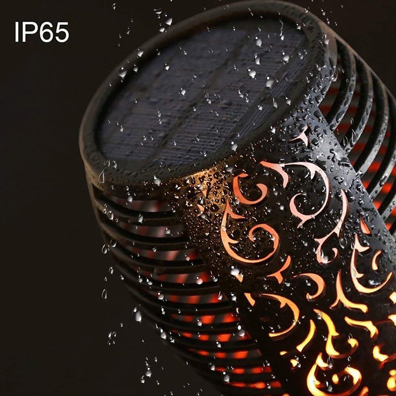 2 Pack Solar Flame Lamp 51LED Solar Torch Light Outdoor with Flickering Flame Landscape IP65 Waterproof Decorative Lights Simple Installation for Courtyard Garden Street - Image 2