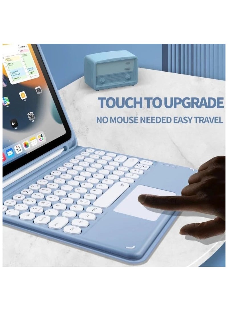 Keyboard Compatible with Xiaomi Redmi Pad Pro 12.1-inch 2024 with Mouse, Round Keys Detachable Wireless Touchpad Trackpad Keyboard for Redmi Pad Pro 12.1 - Image 2