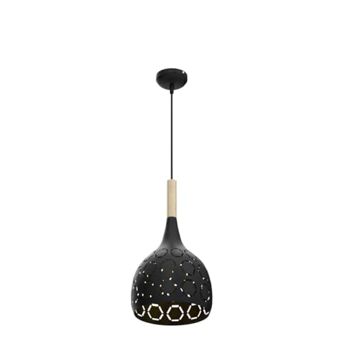 Cruv Aluminum Hanging Lights for Dining Table, Pendant Lamps for Kitchen Island, Bedroom Hanging Lamps and Living Room Lights (Black Pack of 3) - Image 4