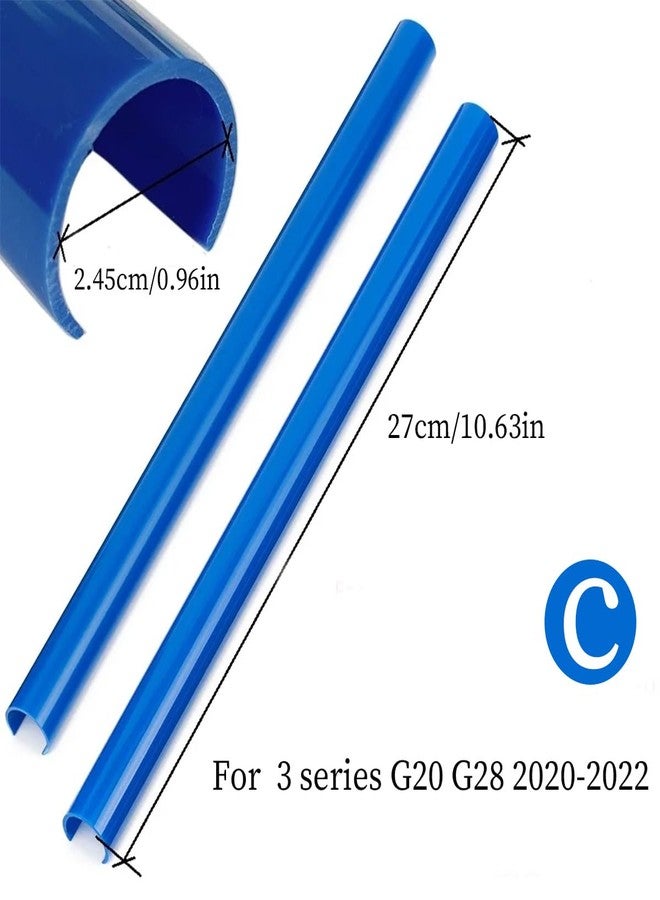 CYCDIY Blue Car Grill Inserts Stripes Trim Accessories Compatible with BMW 3 Series G20 G28 2020-2022 Compatible with BMW Brace Wrap Cover Grill Stripes - Image 2