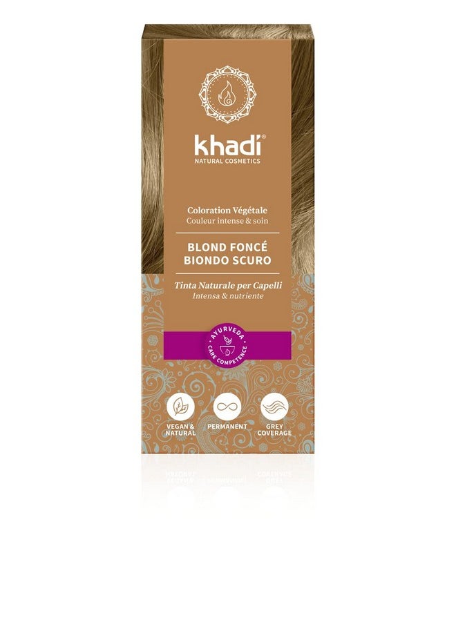Khadi Dark Blonde Natural Hair Color Plant Based Hair Dye For Matte To Dark Ash Blonde 100% Herbal Vegan Ppd & Chemical Free Natural Cosmetic For Healthy Hair 3.5 Oz  - Image 2