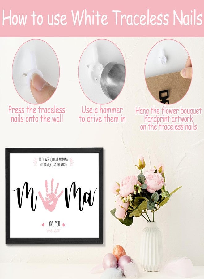 QOUBAI Mother's Day Handprint Art DIY Gift Kit Mother's Day Craft from Daughter or Son Children Adults Handprint Keepsake for Mom Grandma Birthday Gifts Holiday Activities (12X16in,Black Wood Frame) - Image 5