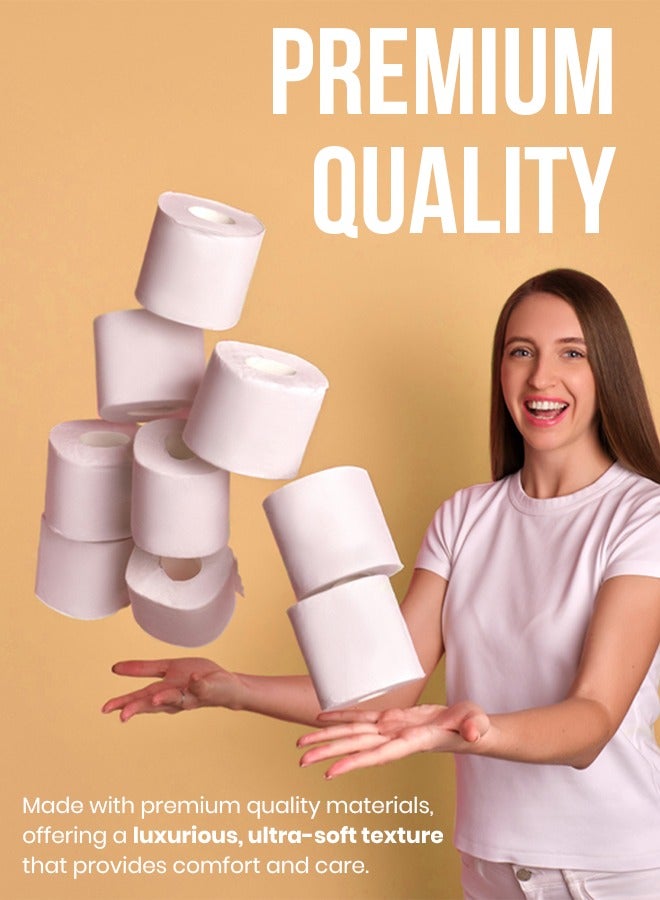 BRANDSFINITY Toilet Paper 2 Ply, 10 Rolls x 200 Sheets, Longer Lasting Absorbent Toilet Roll, Premium Silky Feel Softness Bathroom Tissue, 2 Ply Tissue Thickness - Image 5