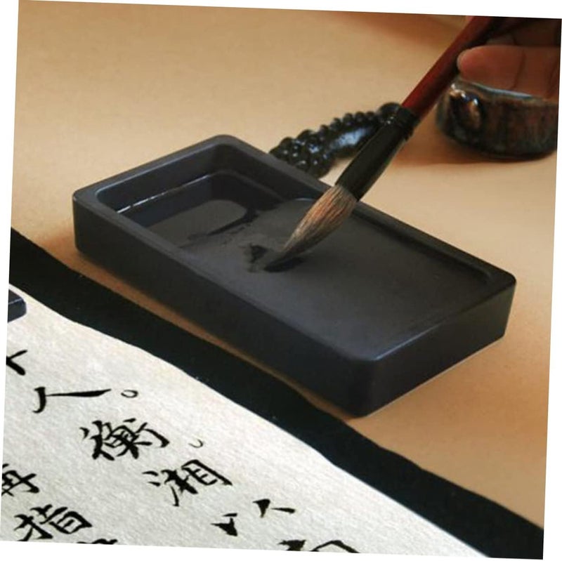 ERINGOGO 2-sided Printing Inkstone Calligraphy Supplies Portable Lightweight Inkstone Made of Safe Material for Students - Image 3
