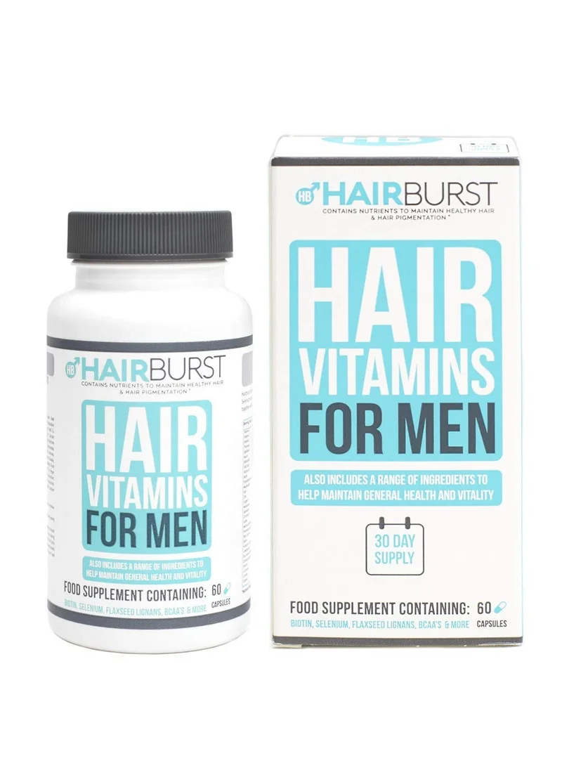 هيربرست Hair Vitamins for Men — Helps to Prevent Hair Loss - Mens Multivitamins Containing 30 Vitamins and Minerals Including Biotin