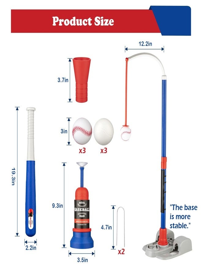 VROGTIK Adjustable T-Ball Set for Kids 3-8 | Outdoor Baseball Toy with Bat, Ball & Tee | Sports Gift for Toddlers & Boys in Backyards - Image 5