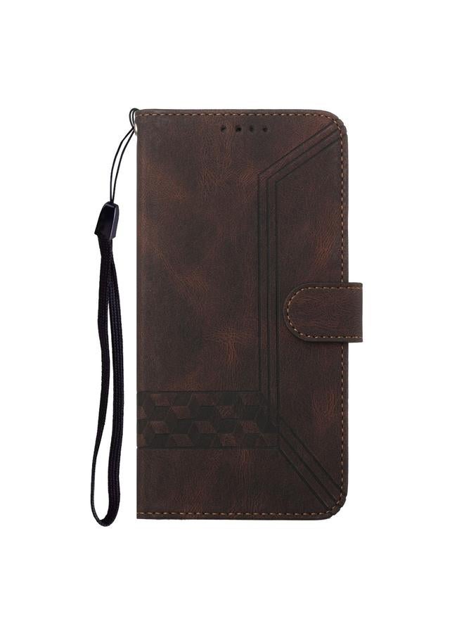 S-TOP Case For Huawei P30 Lite Cubic Skin Feel Flip Leather Phone Case - Image 2