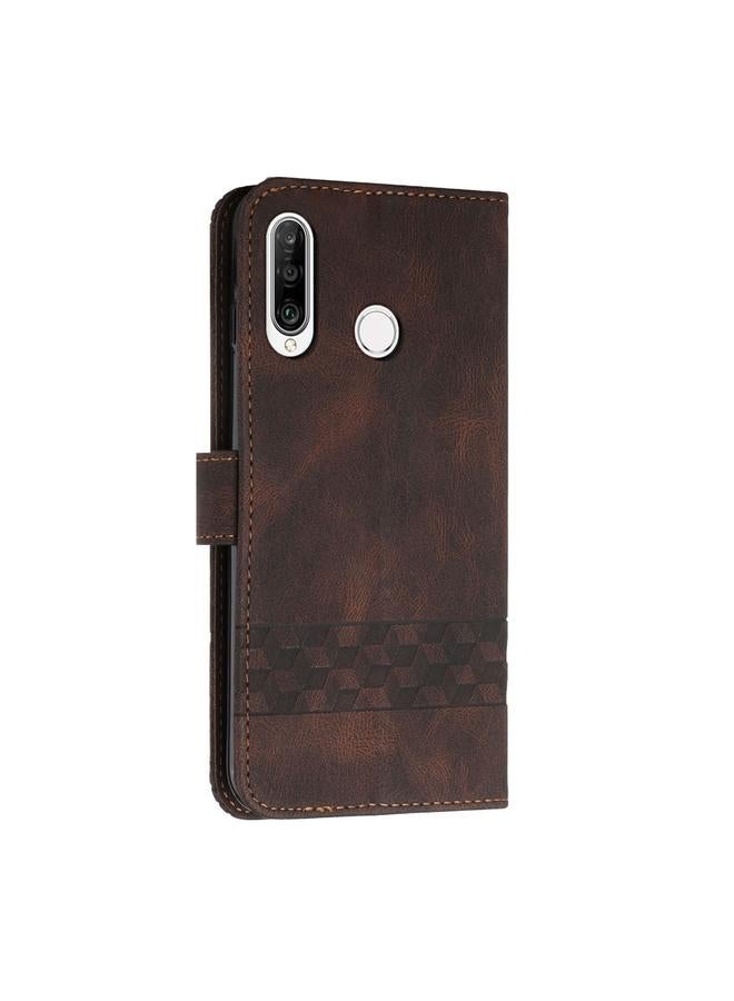 S-TOP Case For Huawei P30 Lite Cubic Skin Feel Flip Leather Phone Case - Image 3