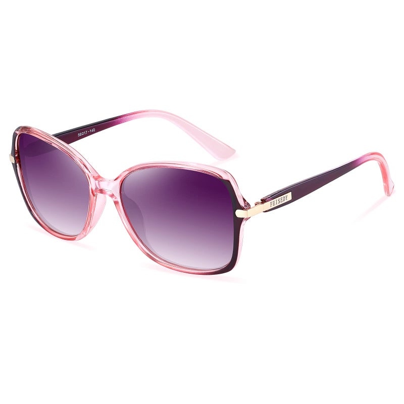 FEISEDY Womens Polarized Sunglasses, Trendy Elegant Colored Frame for Ladies, UV400 Protection B2760 Purple - Image 1