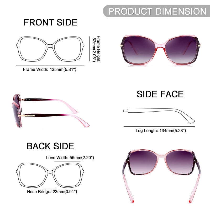 FEISEDY Womens Polarized Sunglasses, Trendy Elegant Colored Frame for Ladies, UV400 Protection B2760 Purple - Image 4