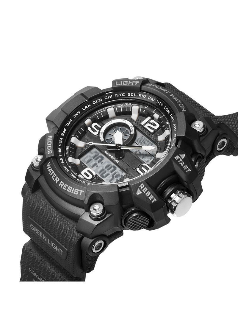 NIBEMINENT Dual Display Electronic Watch Green - Image 5