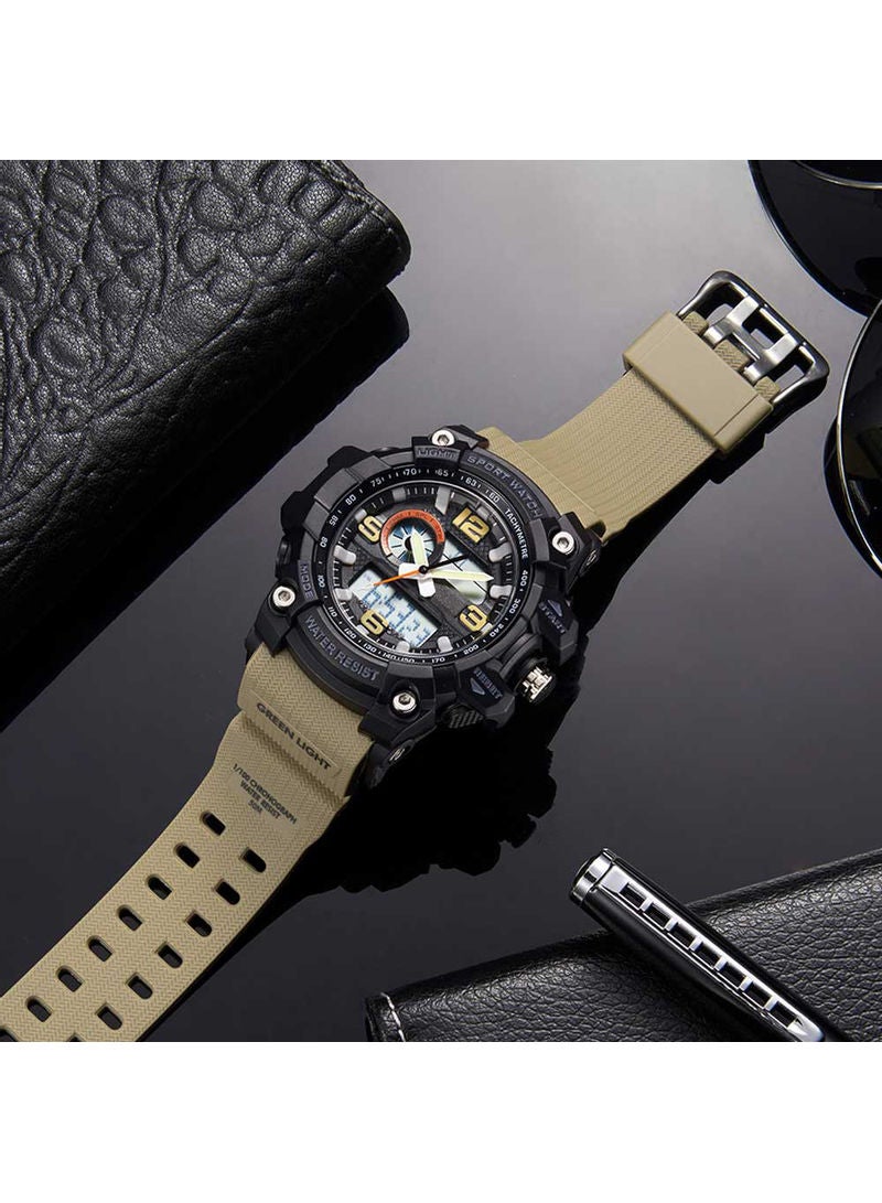 NIBEMINENT Dual Display Electronic Watch Green - Image 3