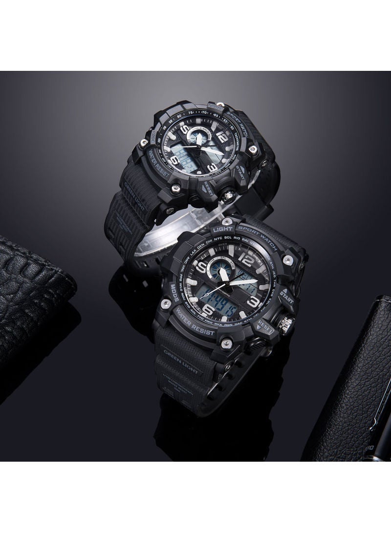 NIBEMINENT Dual Display Electronic Watch Green - Image 2