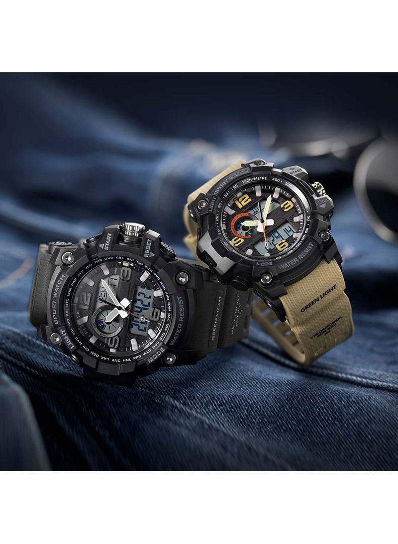 NIBEMINENT Dual Display Electronic Watch Green - Image 4