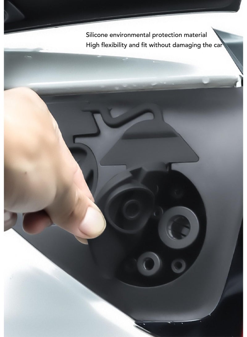 Excefore Charging Port Protective Cover for Tesla Model 3/Y, Waterproof Dustproof Charging Port Cover, Soft and Durable Silicone Material, Suitable for Model 3 Y - Image 5