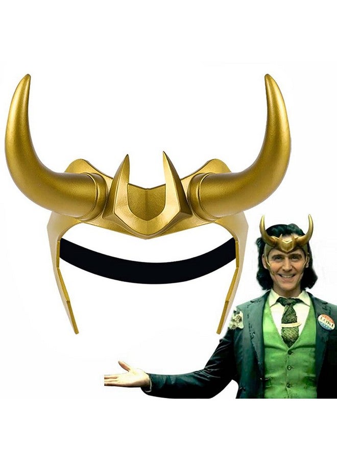 CAFELE Superhero Helmet With Horns 2021 Tv Series Movie Thor Ragnarok Norse Mythology Mask Cosplay Halloween Costume Party Props (L0Ki Crown Gold) - Image 1