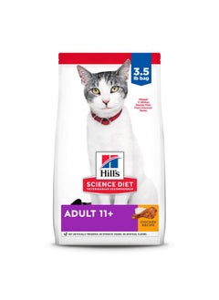 Adult 11+, Senior Adult 11+ Premium Nutrition, Dry Cat Food, Chicken Recipe, 3.5 Lb Bag