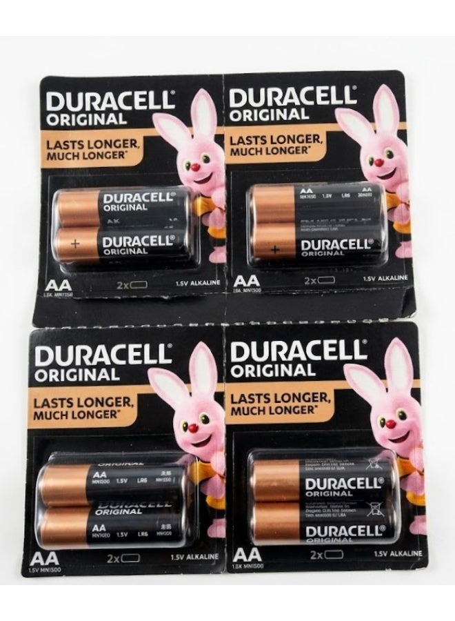 Duracell 8 Pcs Duracell AA Alkaline Batteries, 1.5V MN1500 LR6, Long-Lasting Power, Leak-Resistant Design - Image 1