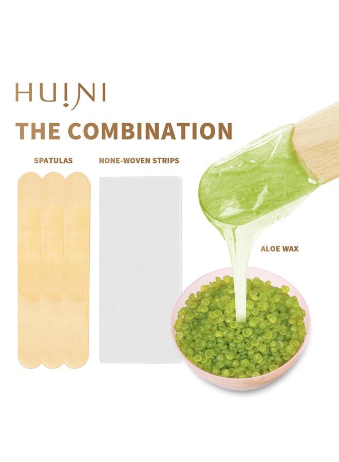 Huini 300 Count Salon Waxing Hair Removal Large Wooden Spatulas Wax Applicator 6 x 3/4in - Image 4
