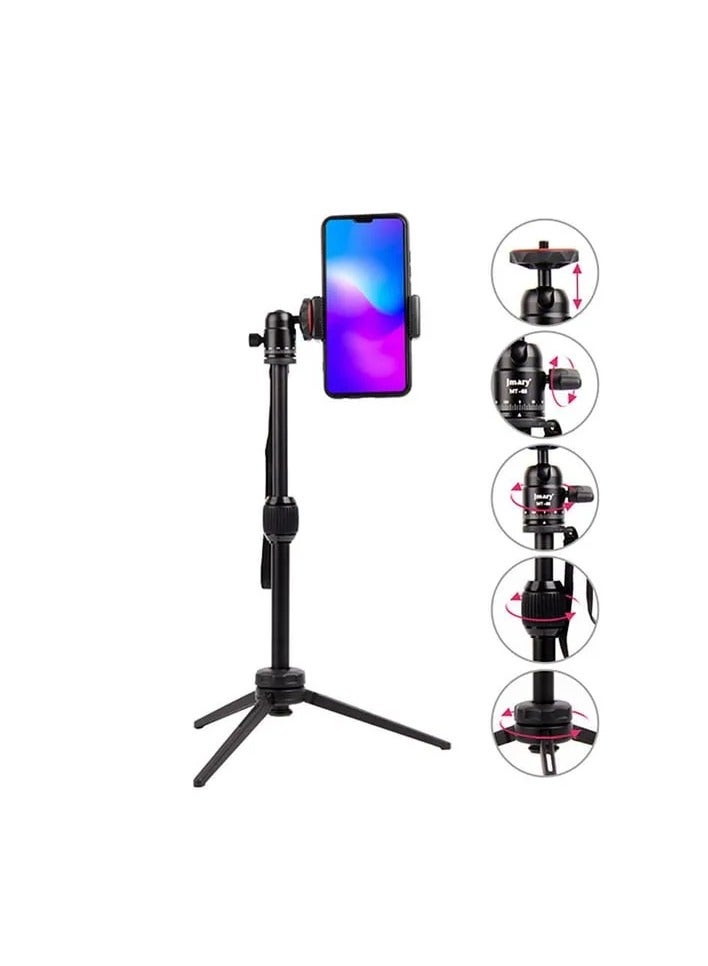 JMARY MT-68 Table Top Extendable Foldable Tripod Stand for Mobile Phones and DSLR & Digital Cameras - Image 1