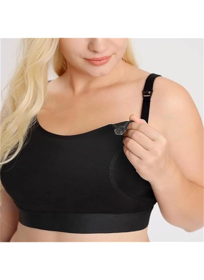 HOOKOR Hands Free Pumping Bra, Adjustable Breast-Pumps Holding and Nursing Bra, Pumping & Nursing Bra in One-L  - Image 5