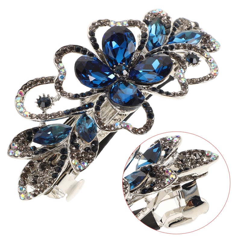 Rhinestone Flower Spring Hair Clip Hairpin Headpiece for Back Hair Side Hair - Image 1