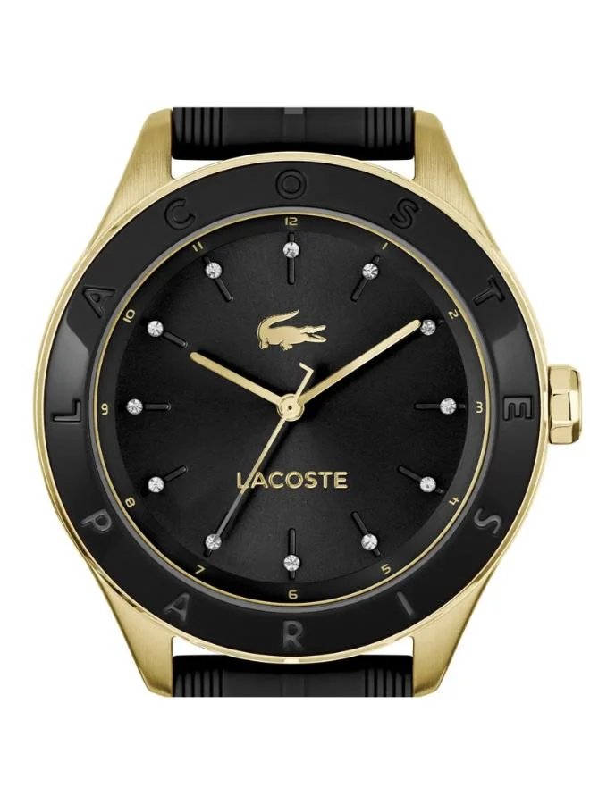 LACOSTE Quartz Analog Watch with Black Silicone Strap