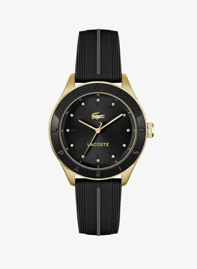 Lacoste Quartz Analog Watch with Black Silicone Strap