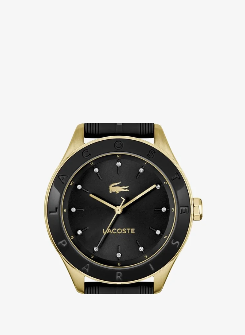 Lacoste Quartz Analog Watch with Black Silicone Strap