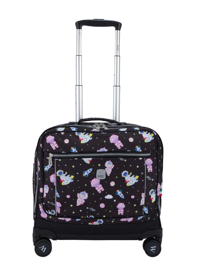 Wires 3 Piece Kids School Trolley Bag laptop compartment 8Wheels With Lunch bag & Pencil Case  - Image 2